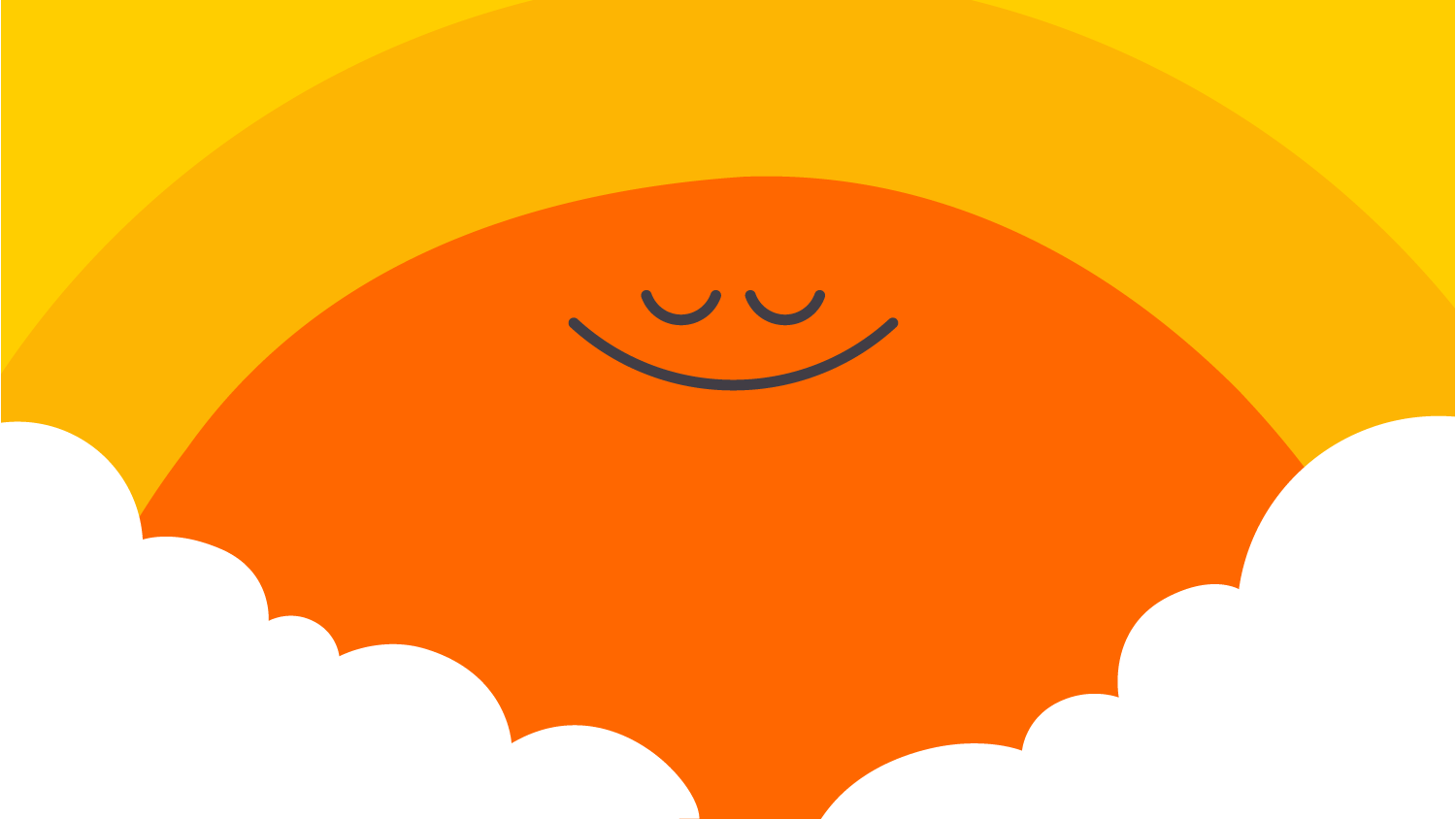 The headspace logo sits in a cloud with tints of yellow backgrounds.